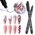 thumbnail image 2 of Line Drawing Pen Safe Ingredients Quick Dry Micro Nib Design Create Unique Patterns Nail Art Pen Drawing Painting Liner Brush Manicure Tools, 2 of 8