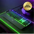 thumbnail image 3 of SteelSeries Apex 7 Mechanical Gaming Keyboard with OLED Smart Display and Rapid Tap – USB Passthrough and Media Controls – Linear, Quiet – RGB Backlit, 3 of 15
