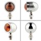 thumbnail image 5 of indicadores de señal de giro universales para motocicleta, luz intermitente ámbar, metal cromado, negro, 5 of 5