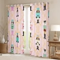 thumbnail image 2 of Castle Fairy Cartoon Nutcracker Girl Black Out Curtains,Geometric Plaid Curtains Pack of 2 (42x63 Each),Merry Christmas Bedroom Curtains,Breathable Home Decor, 2 of 6