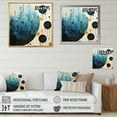 thumbnail image 4 of Designart "Blue Yellow Mid Century Minimalist Rain III" Abstract Collages Canvas Art Print, 4 of 5