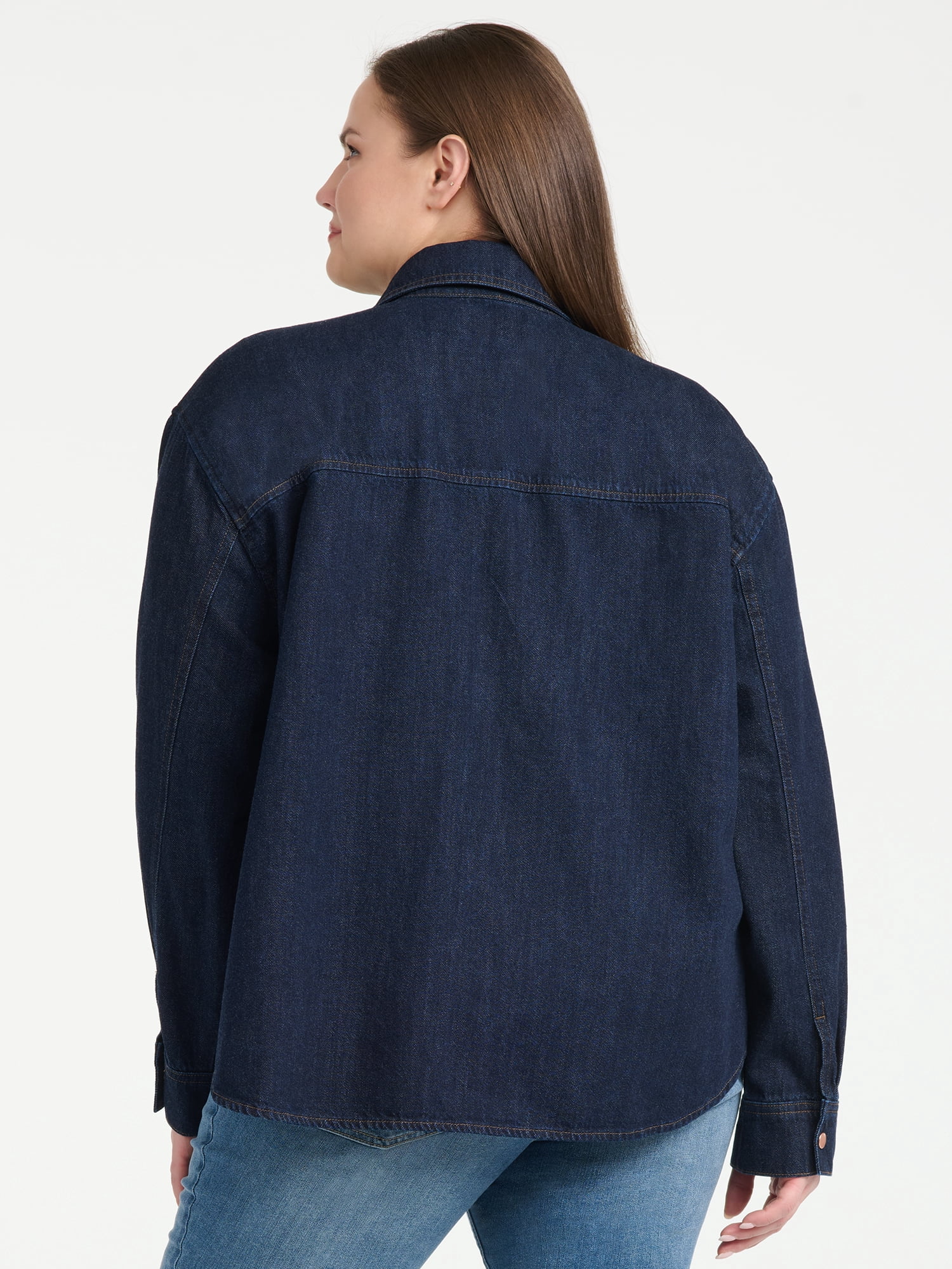 Sofia Vergara Women's Plus Size Relaxed Boyfriend Shirt Sizes 1X-4X