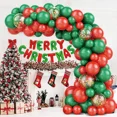 thumbnail image 4 of Globos navideños decorados con caramelos, banderines navideños redondos de látex, juego de globos para fiestas navideñas, 4 of 5