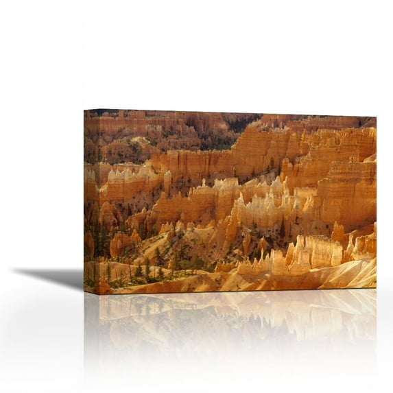 Hoodoos formations from Sunrise Point, Bryce Canyon National Park, Utah - Contemporary Fine Art Giclee on Canvas Gallery Wrap - wall décor - Art painting - 36 x 24 Inch - Ready to Hang