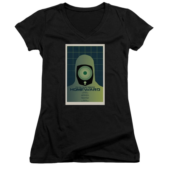 Star Trek Tng Season 7 Episode 13 Junior Women's V-Neck T-Shirt Black