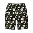 thumbnail image 4 of Lsque Mens Swim Trunks Daisy Pattern - Bathing Suit Compression Liner - Beach Swim Shorts Swimwear - (S-3XL) - Stretch Quick Dry -3X-Large, 4 of 9