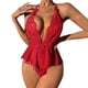 thumbnail image 1 of Gibobby Lencería de encaje Día de San Valentín para mujer Lencería de malla con estampado de moda para mujer, Conjunto de lencería de encaje Día de San Valentín Día de Sa(Rojo, CH), 1 of 5