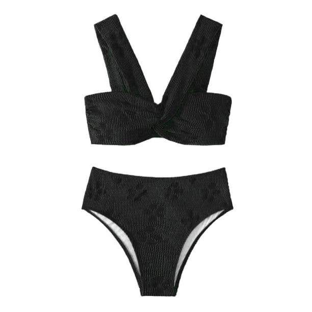 Tummy Control Swimsuits For Women Print Bikinis Swimsuit High Waist