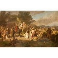 thumbnail image 2 of Wojciech Gerson 14x11 Gold Ornate Wood Frame and Double Matted Museum Art Print Titled - The Lamentable Apostolic Mission (1866), 2 of 4
