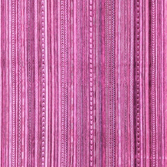 Ahgly Company Indoor Square Abstract Pink Modern Area Rugs, 5' Square