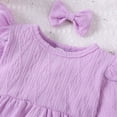 thumbnail image 6 of Sngxgn Baby cute design Bodysuit Short Sleeve Baby Clothes for Girl(Purple,3M), 6 of 6