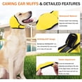 thumbnail image 3 of BAMY Swimming Waterproof Dog Ear Caps Calming Large Dog Ears Cover Shower Cap for Ear Protection for Bath for Grooming (Yellow, M (Head Circumference 14"-19")), 3 of 5