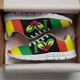 thumbnail image 3 of Rasta Shoes Men Women Reggae Sneakers Breathable Casual Sport Tennis Running Shoes White Size 8.5, 3 of 5