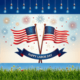 thumbnail image 7 of American Flag Labor Day Banner Stars United States Patriotic Decoration Fireworks Celebration for National Holiday Outdoor Indoor Event, 7 of 7