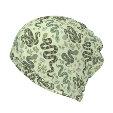 Zufioo Green Snake Beanie Hats for Men and Women Slouchy Daily Hat for Winter Cap Running Hat Warm Stocking Caps