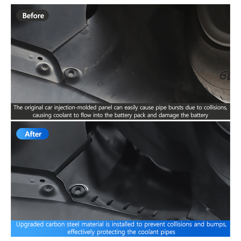 Car Chassis Coolant Pipe Protection Plate For Tesla Model Y Juniper 2025 Anti - Collision Prevent Bursts Cover Durability Underbody Protection Shield Coolant Pipe Guard