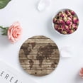 thumbnail image 4 of FMSHPON Old World Map on Vintage Wood Plank Set of 4 Round Coaster for Drinks, Absorbent Ceramic Stone Coasters Cup Mat with Cork Base for Home Kitchen Room Coffee Table Bar Decor, 4 of 6