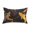 thumbnail image 7 of Yayeee Pillowcase Standard Size Set of 2 Satin Wrinkle Resistant Pillow Case, Black Fish Pattern, 7 of 7