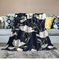thumbnail image 2 of COMIO  Magnolia Flower Throw Blanket White Floral Magnolia Flower Abstract Spring Elegant Blossom Flannel Throws Blanket for Couch, Bed, Chair, Traveling and Camping, 2 of 6