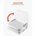 thumbnail image 5 of Folding Boat Seat Low Backrest - Fishing Boat Seat with Cushion & Aluminum Hinges - Waterproof Marine Seat for Ships, White, 5 of 9