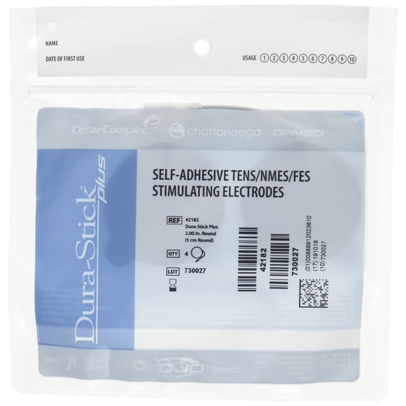 Chattanooga Dura-Stick Plus Self Adhesive Electrodes, 2"" Round (40 Pack)