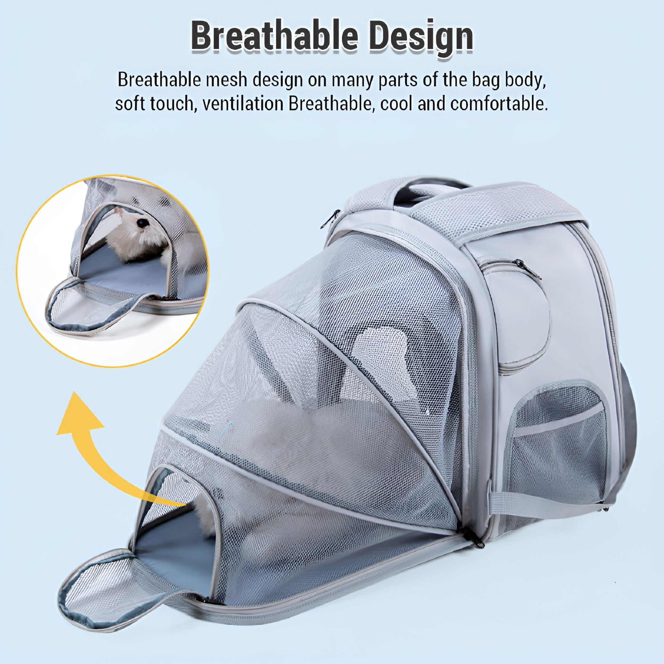 GASTROPOD 2026 New Cat Carrier - Expandable Pet Backpack Carrier for Cats Up to 13Lbs, Dogs Up to 11Lbs, Cat Dog Carrier Backpack for Travel Hiking