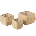 thumbnail image 3 of Woven Square Flower Pot Planter with Leak-Proof Plastic Lining, 3 of 9