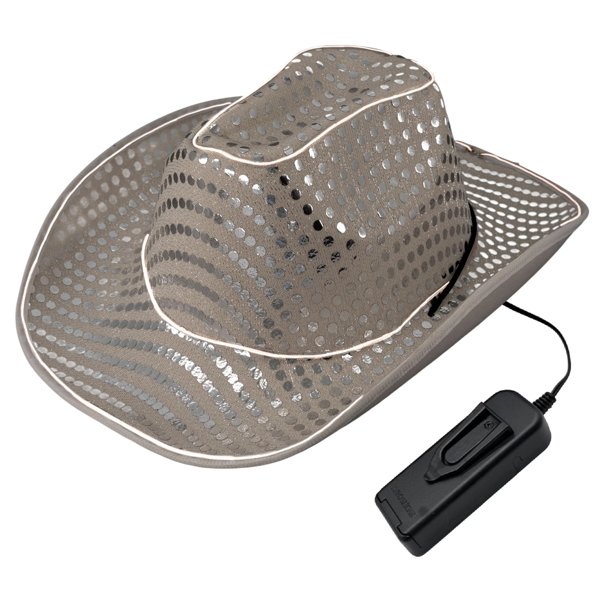 8357 6 Pack Sparkly Cowboy Hats Glitter Western Cowgirl Party Hats 2493765-81214827-12202024-  main image 2