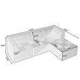 thumbnail image 3 of L shape Modular Sectional Sofa, DIY Compressed Sectional Sofa Modern Minimalist Style Corduroy Couch, Sleeper Sofa for Living Room, Bedroom,, 3 of 8