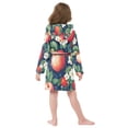 thumbnail image 7 of FORMRS Kids Bathrobe Unisex Hooded Robe Toddler Pajamas Sleepwear, Size 4-6T, Blue Apple Pattern, 7 of 7