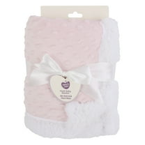 Parent's Choice Pink Popcorn Plush Super Soft Baby Blanket, Reversible, 30" x 40", Infant Girl