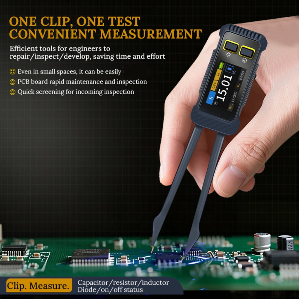 Automatic JD1795 Meter Tweezers for Component Recognition in PCB Testing Without Manual Switching