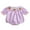 Purple, variant on 0-3Years Baby Girl Halloween Outfits Pumpkin Plaid Bubble Romper Short Puff Sleeve Bodysuit Cute One Piece Clothes