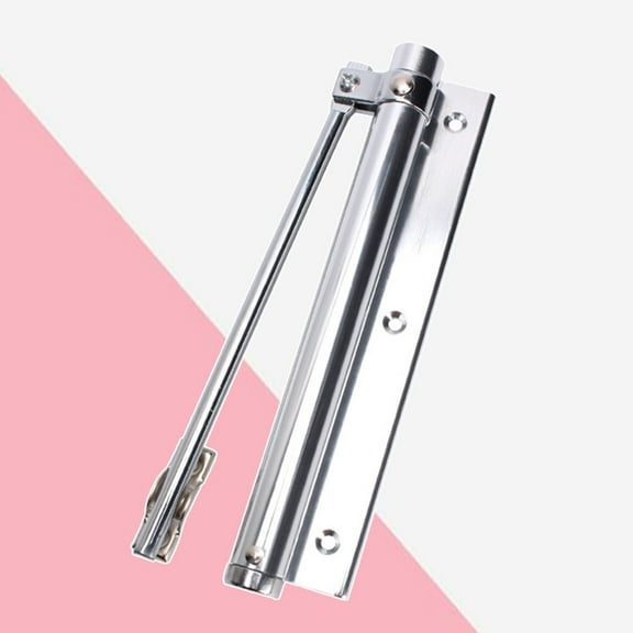 ORDDIART 1Pack Silver Aluminum Rectangular Door Closer for Home Use Automatic Door Self-Closing Hinge 7.1 x 1.6 x 0.1in