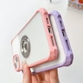 thumbnail image 4 of Cute Candy iPhone 14 Plus Clear Case,360° Rotatable Kickstand Holder Military Grade Dropproof Shockproof Slim Soft Silicone Protective Phone Cases Cover 6.7"(Purple), 4 of 9