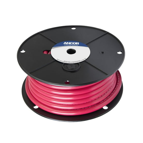 Ancor Red 1/0 AWG Tinned Copper Battery Cable - 25'