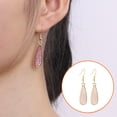 thumbnail image 2 of Qarigey 1 par de pendientes colgantes para mujer, regalos en forma de gota de agua, multicolor, accesorios de joyería simples, pendientes de aleación Ropa, zapatos y accesorios Miscelánea Beige Qarigey AP009625-09B, 2 of 6