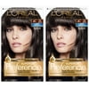 L'Oreal Paris Superior Preference Fade-Defying Shine Permanent Hair Color, 4C Cool Dark Brown, 2 Pack