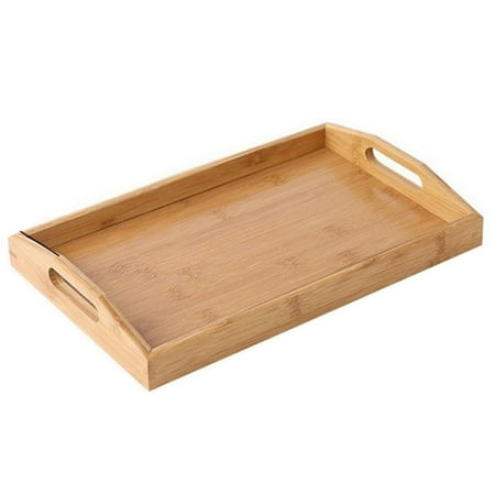 

Bamboo Wooden Serving Tray Breakfast Tray for Coffee Table / Drinks B