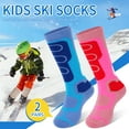 thumbnail image 6 of Kid's Ski Socks, 2 Pairs Long Thick Ski Socks with Featuring Snowman and Sunrise Patterns, Suitable for Boys' and Girls' Aged 3-12 Year, 6 of 7