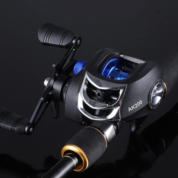 Carrete de pesca Baitcasting de perfil bajo, carrete de pesca antienredos, aparejos de pesca FLhrweasw Nuevo