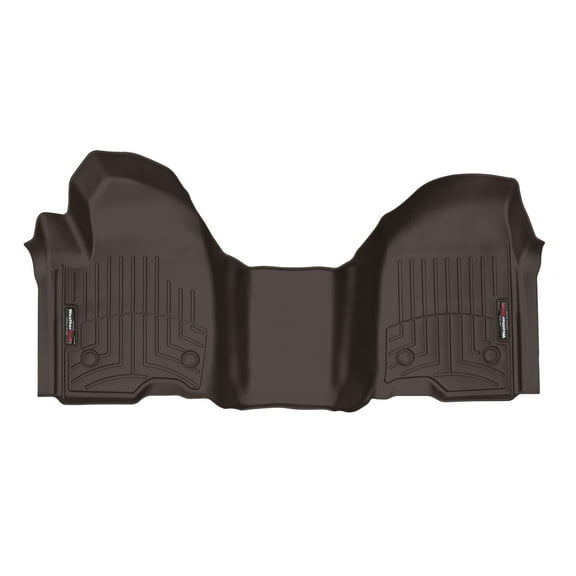 WeatherTech Custom Fit FloorLiners compatible with Silverado 1500 LTD, Silverado 2500HD/3500HD, Sierra 2500HD/3500HD, Sierra 1500 Limited, Silverado 1500 - 1st Row - Over The Hump, Cocoa
