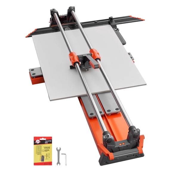 KFFKFF 47.2-Inch Manual Tile Cutter with Sliding Head, Spring-Loaded Base, Angle Guide, Tungsten Carbide Wheel, and Alignment Tool for Ceramic, Floor, and Wall Tiles