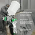 thumbnail image 5 of Fixdono HVLP Air Spray Gun with Gravity Feed, Professional Paint Gun Set with 1.4 / 1.7 / 2.0mm Nozzles for Auto Paint, Primer & Clear Coat, 5 of 8