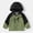 Green, variant on Packable Kids Windbreaker Jacket Lightweight 𝖶aterproof Hooded Raincoat, Boys Girls Full-Zip Outdoor Coat for Hiking Camping Sizes 1-12Y