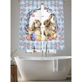 thumbnail image 5 of Easter Bunny Sheer Curtains 63 Inch Length 2 Panels for Living Room, Spring Easter Eggs Chick Floral Blue Check Voile Kitchen Curtain Set, Luxury Privacy Drapes Window Treatment for Bedroom, 5 of 7