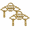Brass, variant on CATPAN 2 Pcs Decorative Frame Hangers, Antique Brass Finish Metal Mirror Hanging Hardware with 2-Hole Mounting Tabs, 3.94 Inch Ornament Hooks for Wooden Mirrors and Picture Frames