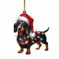 thumbnail image 2 of Christmas Ornament Adorable Dog Design Acrylic Perfect for Tree Decoration Festive Decor Ideal for Christmas Season/ Christmas Ornament F, 2 of 5