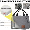 thumbnail image 2 of Aosbos Insulated Lunch Bags for Women Men Lunch Box Work Cooler Grey, 2 of 5