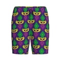 thumbnail image 4 of Fotbe Mardi Gras Carnival3 Pajama Shorts for Men, Men's Pajama Bottoms, Sleepwear,Short Pajama Pants-, 4 of 9